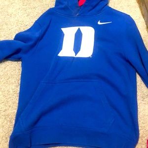 Selling duke hoodie for girls or boys (light stain on it)